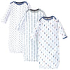 Luvable Friends Unisex Baby Cotton Gowns, Boy Feathers, 0-6 Months Us