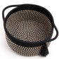 Decorative Small Gift Basket Empty - SweetMemo Cute Woven Rope Organizer Baskets for Desk, Bedside, Bathroom, Key, Round Boho De