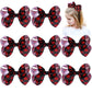 Aileam Big Hair Bows For Girls 8Pcs 4 'Girls Toddler Christmas Bows Clips Grosgrain Ribbon Alligator Clips Kids Hair Accessorie