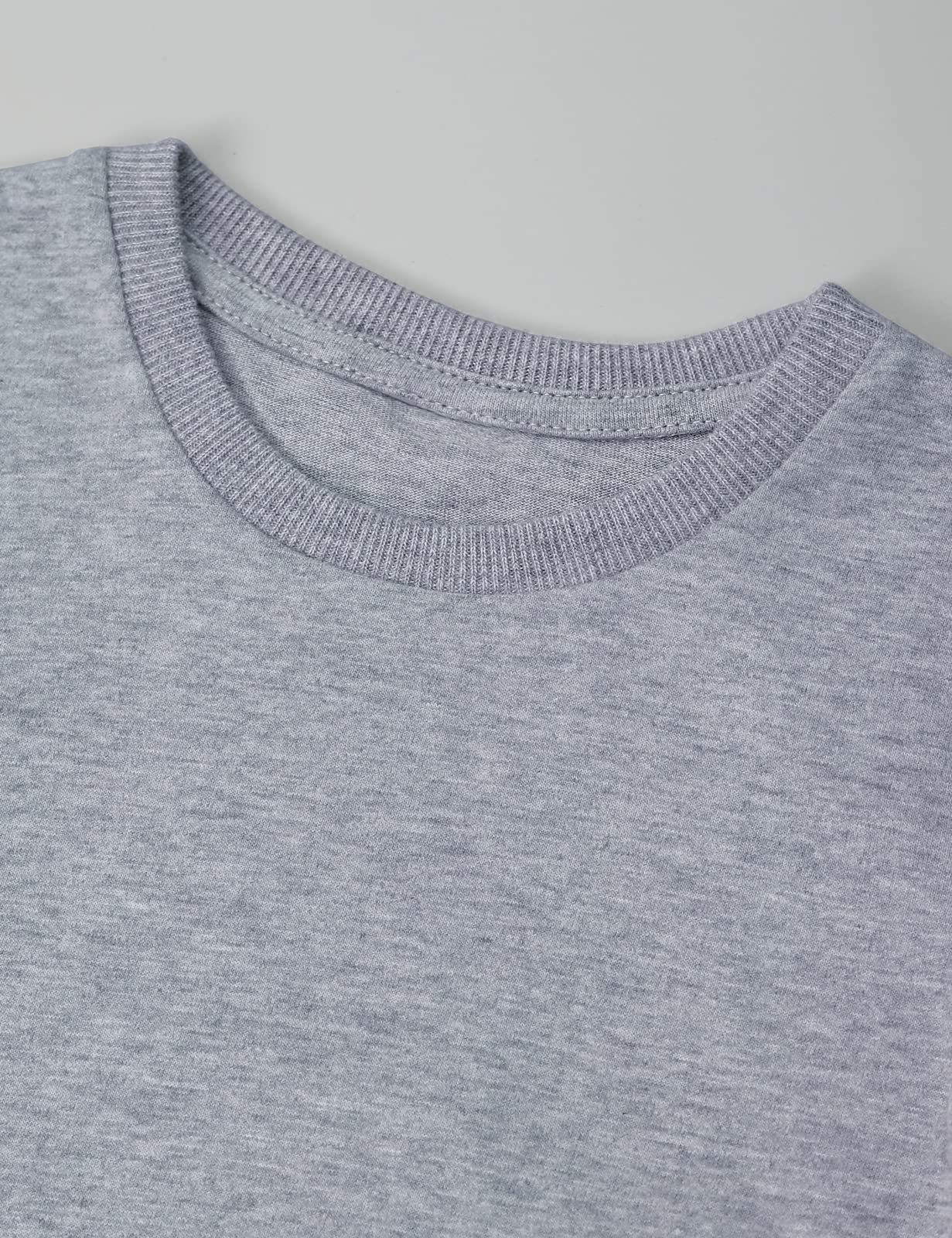 Cosland Toddler Boys T Shirts Short Sleeve Heavyweiht Cotton Plain Gray Tees 2T