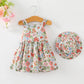 Infant Baby Girl Dress Toddler Girl Clothes Halter Backless Sleeveless Flower Sundress Summer Dresses For Girl 6-12M