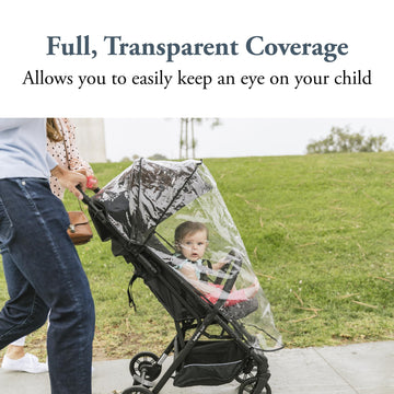 Inglesina Quid Stroller Raincover, Clear - Tailored For Quid Stroller - Simple Installation, Shields From Rain, Wind, And Bugs -