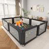 Seeday Foldable Playpen for Babies and Toddlers with Mat, 73 x 61 Playard for Indoor & Outdoor, Baby Play Pen with Soft Breathab