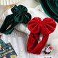 Yanjie Baby Girl Bows Christmas Velvet Baby Headbands Big Baby Bows Wide Head Wrap Hair Accessories For Toddlers Newborn Infants