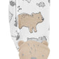 Simple Joys by Carters Baby Neutral 2-Pack Cotton Footed Sleep and Play, Aqua Blue Forest Animals/White Bear, 3-6 Months