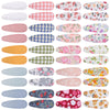 Choicbaby 40 Pcs Toddler Hair Clips Floral Print Girl Hair Clips For Girls Non Slip Wrapped Snap Hairpins For Kids Barrettes Hai