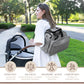 Mellories 4 in 1 Convertible Baby Diaper Bag - Converts from Tote to Backpack, Stroller & Crossbody Diaper Bag - Gray Baby Trave
