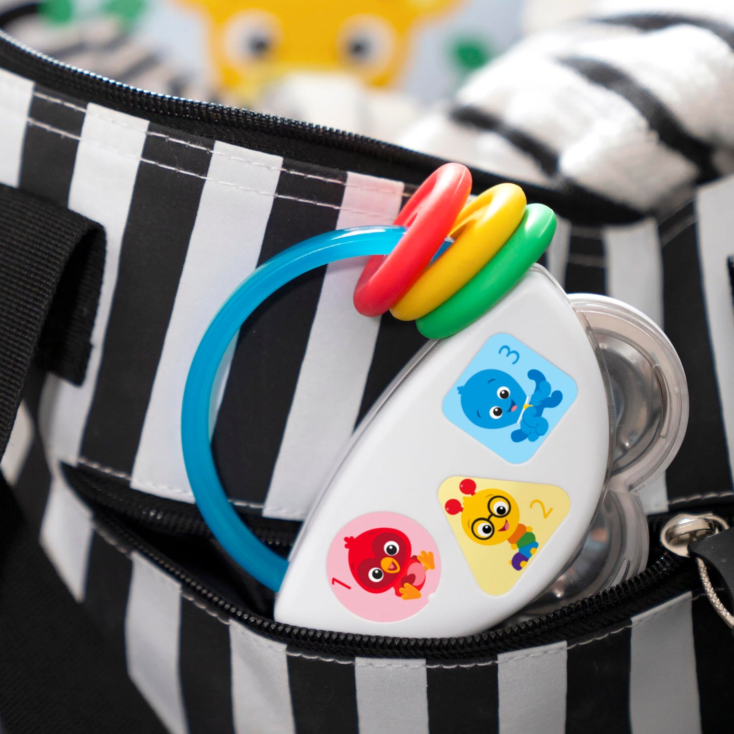Baby Einstein Tiny Tambourine Musical Toy & Rattle, BPA Free, Take Along, Age 3 Months+