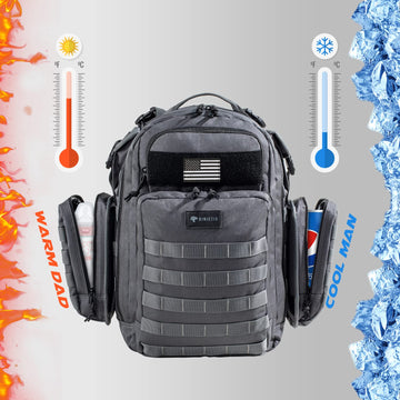 Dinictis Dad Diaper Bag, Mens Diaper Bag Backpack With Diaper Changing Mat, Military Diaper Backpack