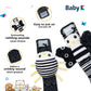 BABY K Baby Rattle Socks & Wrist Toys (Set E) - Newborn Toys for Baby Boy or Girl - Brain Development Infant Toys - Hand and Foo