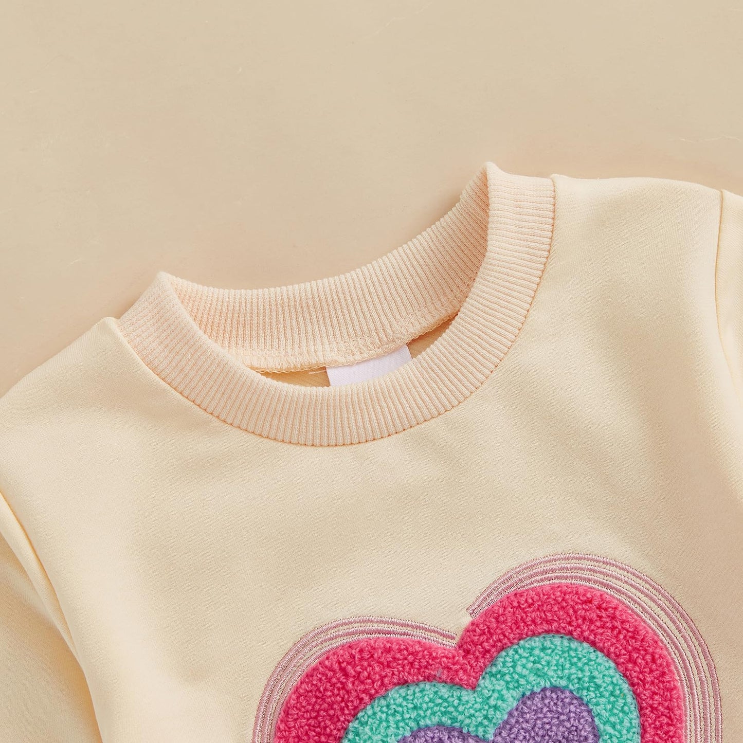 Socutebabe Baby Girl Valentines Day Outfit Bow Letter Long Sleeve Crewneck Sweatshirts Pants Fall Winter Clothes Set (Love-E-Apr