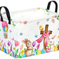 VAIVUSTO Easter Storage Basket Easter Bunny Storage Bin Collapsible Nursery Hamper Clothes Box Book Shelf Basket Easter Bunny Eg