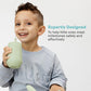 Ezpz Happy Cup + Straw System - 24 Months+ (Sage) - 100% Silicone Cup + Straw For Older Toddler + Preschoolers