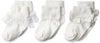 Jefferies Socks Baby Girls Eyelet Lace/Turn Cuff/Fancy Lace 3 Pack Socks, White, 12-24 Months Us