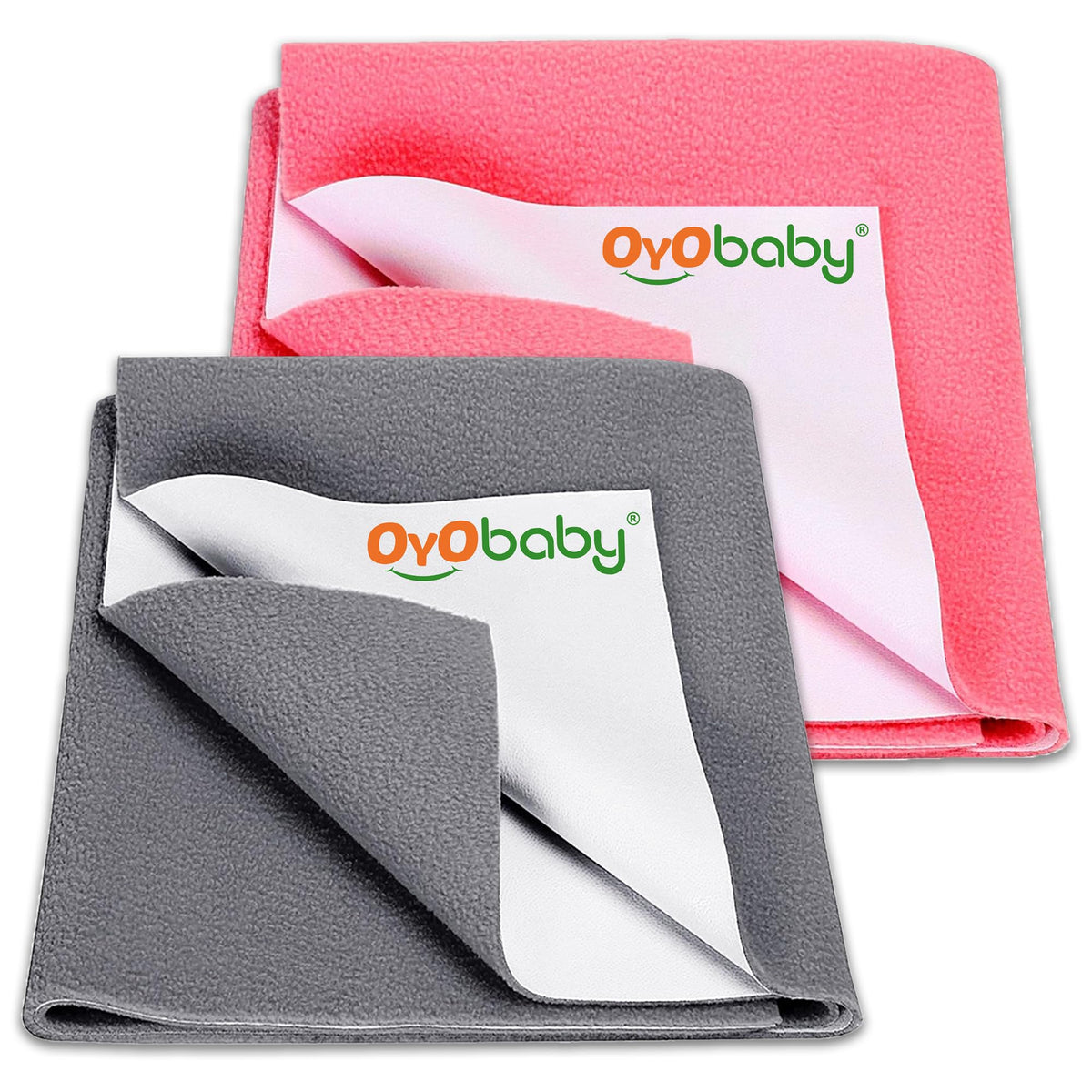 Oyo Baby Medium Waterproof Dry Sheets 10070 Cm Combo Pack Of 2 | QuickDry Mattress Protectors For Infants | Breathable, UltraA