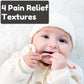 Silicone Pacifier Clip For Babies | 4 Pain Relief Textures, One-Piece Design | 100% Food-Grade, Flexible Binky Clips For Boys &