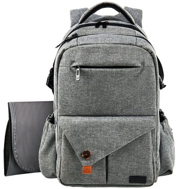 Hap Tim Multi-Function Large Baby Diaper Bag Backpack W/Stroller Straps-Insulated Pockets-Changing Pad, Stylish & Durable With A