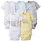 Gerber Unisex Baby 5-Pack Short Sleeve Variety Onesies Bodysuits Elephant Dream Newborn