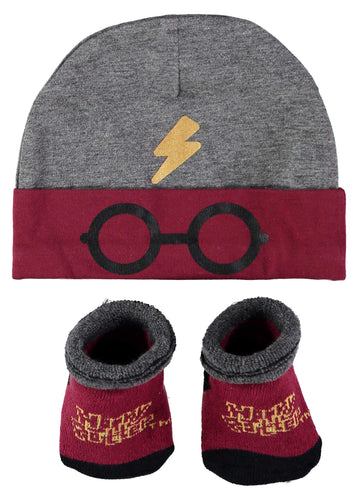 Harry Potter Baby Boys Cap And Bootie Set - Baby Gift Set With Hat And Socks For 0-12 Months (0-12Months)