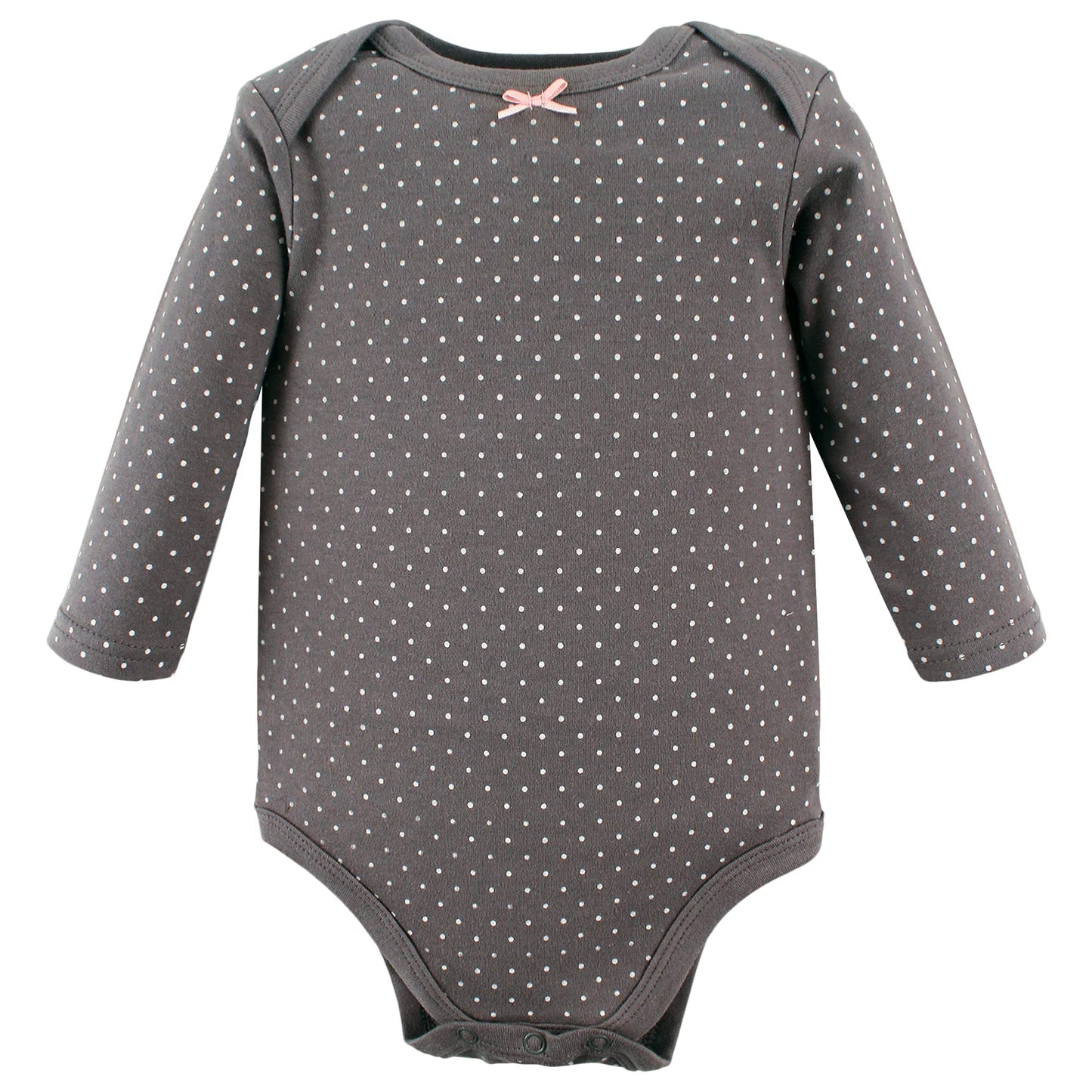 Hudson Baby Unisex Baby Cotton Long-Sleeve Bodysuits, Basic Pink Floral, 6-9 Months
