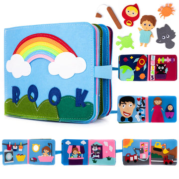 ArtCreativity Montessori Quiet Book - Busy Book for Kids with 16 Pages Full of Interactive Activities - Montessori Toys for Chil