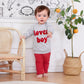 Ursobutegl Toddler Baby Boy Valentine'S Day Outfit Lover Boy Embroidery Letter Sweatshirt Pullover Tops Jogger Pants Clothes (Gr
