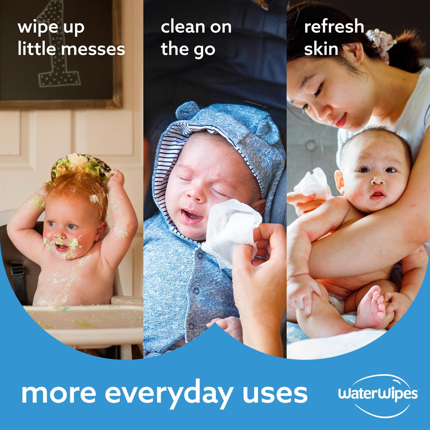 Waterwipes Plastic-Free Original 99.9% Water Based Wipes, Unscented & Hypoallergenic For Sensitive Skin, 60 Count (1 Pack)