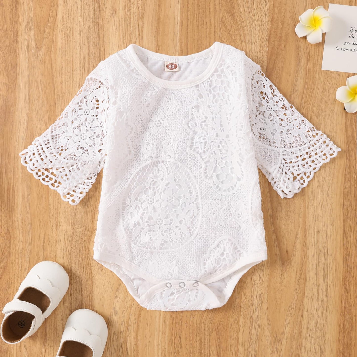 Baby Girl Clothes Outfits Toddler Infant Baby Romper Top+Jeans Clothing Set (White, 12-18 Months)