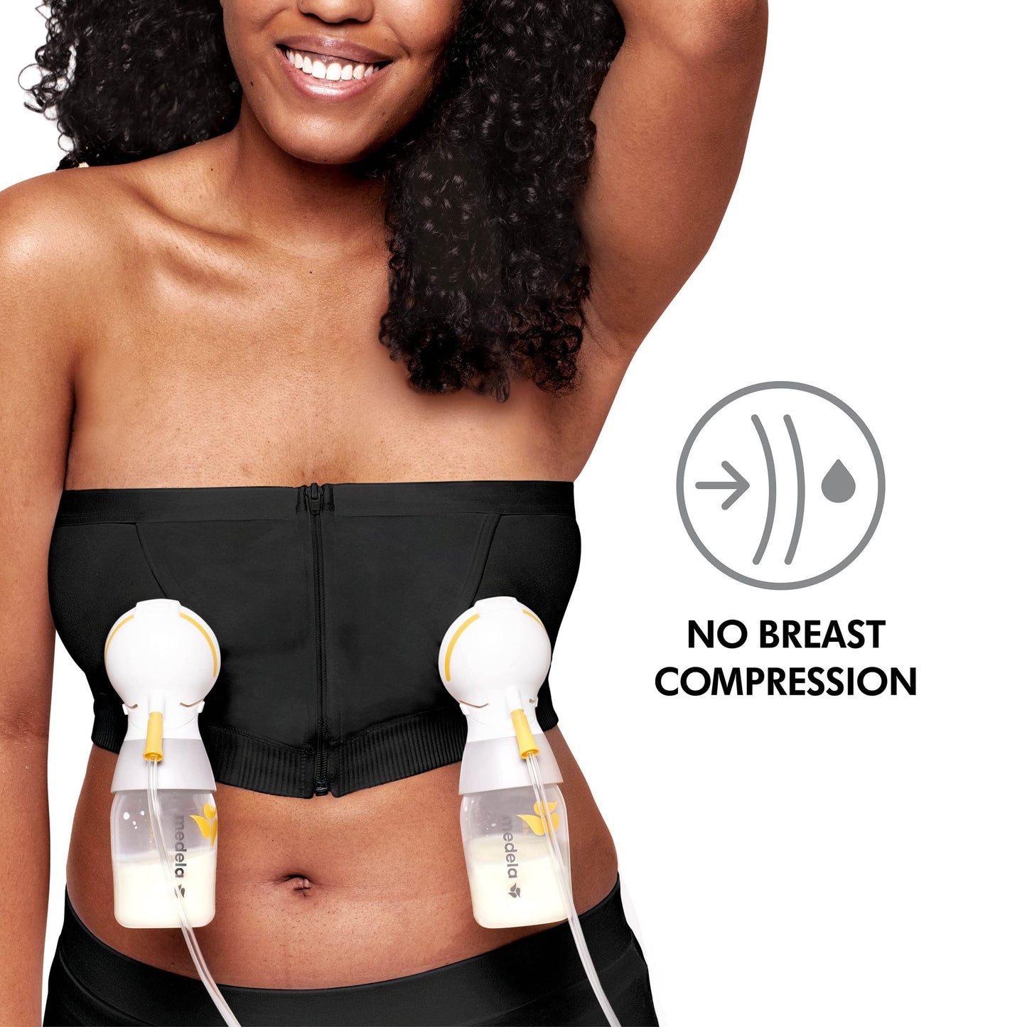Medela Women'S Hands-Free Pumping Bustier, Black, Medium