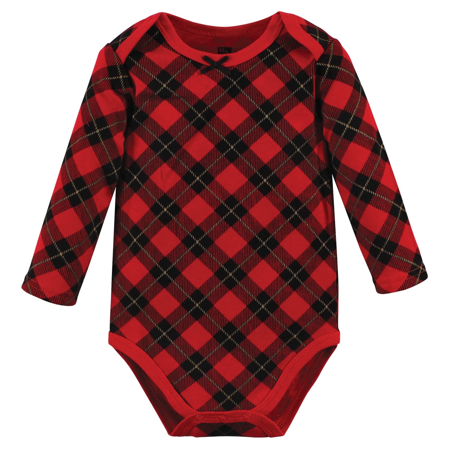 Hudson Baby Unisex Baby Cotton Long-Sleeve Bodysuits, Fancy Rudolph, 9-12 Months