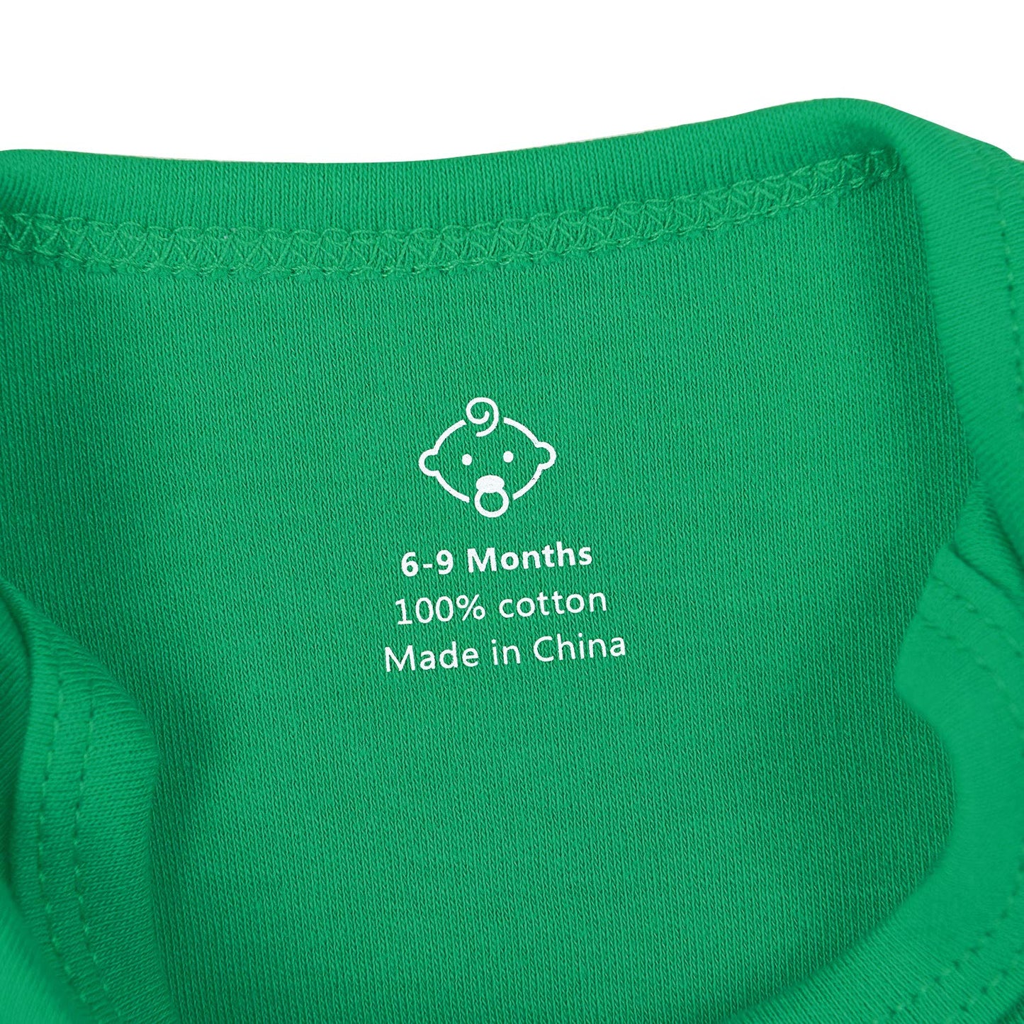 Romperinbox Unisex Solid Baby Bodysuit 0-24 Months (Green, 9-12 Months)