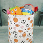 KUNRO Large Sized Round Storage Basket Waterproof Coating Organizer Bin Laundry Hamper for Nursery Clothes Toys (Balls)