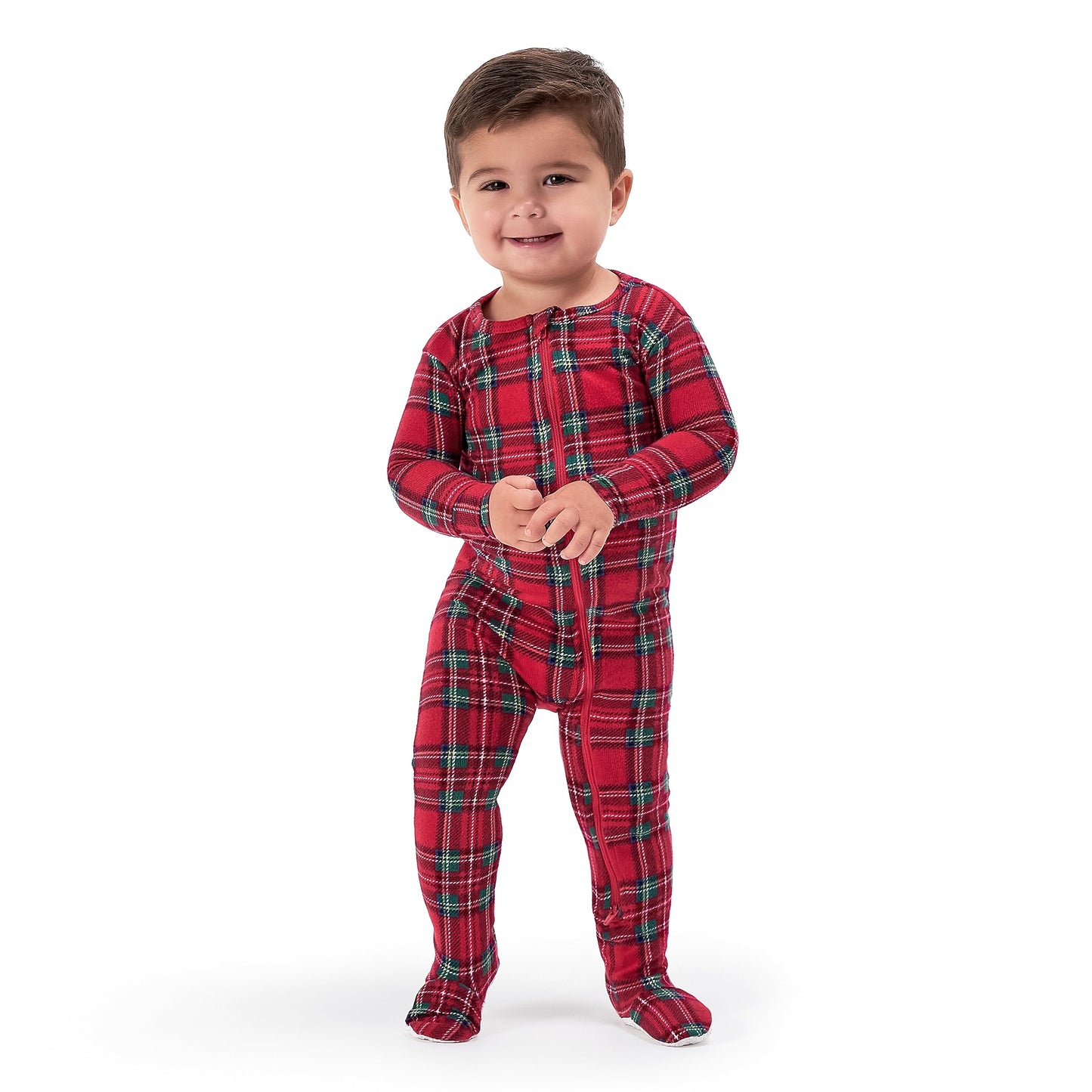 Gerber Baby Holiday Family Matching Pajamas, Red Stewart Plaid, 18 Months