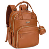 Ruvalino Diaper Bag Backpack, Multifunction Travel Pack Maternity Baby Changing Bags, Large Capacity, Waterproof, Brown