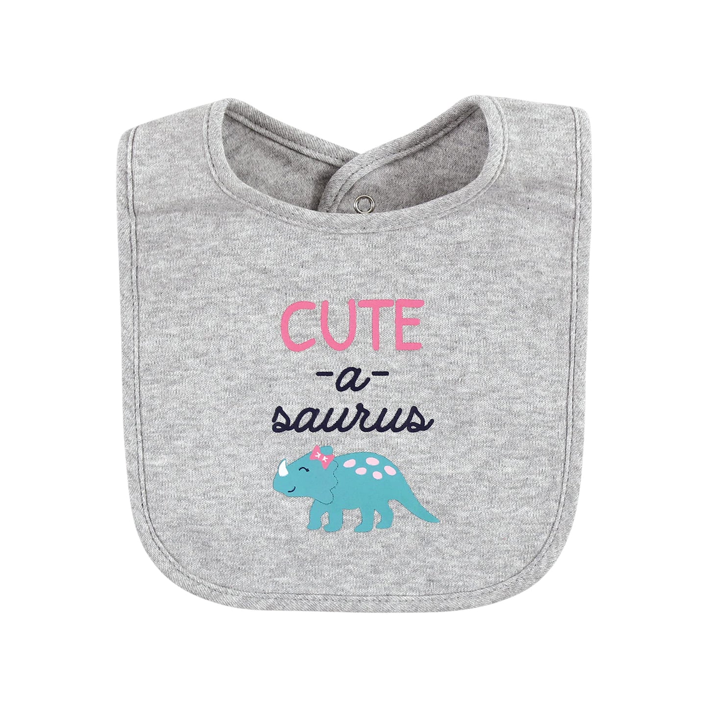 Hudson Baby Unisex Baby Cotton Bibs, Cute-A-Saurus, One Size