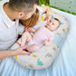 Baby Lounger For Newborns And Infants, Portable Co-Sleeping Bed With Pillow & Foot Rest - 100% Cotton, Snug, Travel-Friendly, Br