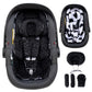 Infant Car Seat Insert with Extra Headrest for Preemie to Toddler, Adjustable Baby Car Seat Head Support with Shoulder Pads, Bre