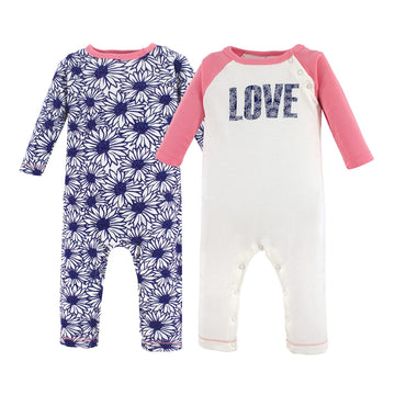 Touched By Nature Baby Organic Cotton Coveralls, Daisy, 12-18 Months