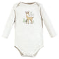Hudson Baby Baby Girls Cotton Long-Sleeve Bodysuits And Toddler T Shirt Set, Forest Deer 3-Pack, 6-9 Months Us