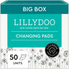 LILLYDOO Disposable Baby Changing Pads Liners 50 Count 23,6 x 23,6 Super Soft, Without Perfumes & Lotions, for Sensitive Skin, D