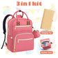 Tenot Baby Diaper Bag Backpack, Travel Diaper Bags For Baby Girl Boy Large Capacity Baby Bag Backpack For Women Pink