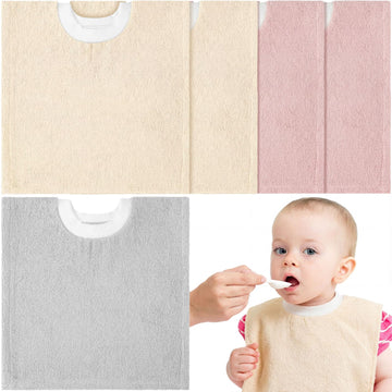 Foaincore 6 Pcs Pullover Baby Bibs Cotton Terry Toddler Absorbent Infant for Feeding and Drooling Towel Bib (Normal Colors)