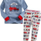 Vaenait Baby Kids Boys Girls Long Sleeve Cotton Sleepwear Pajamas 2Pcs Set Toot Toot Train 2T/S
