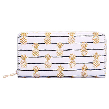 Kukoo Womenas Printed Zip Around Wallet Phone Clutch Purse Card Holder Organizer