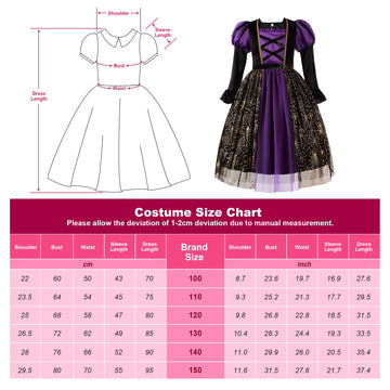 Relibeauty Girls Halloween Spider Witch Dress, 5/120