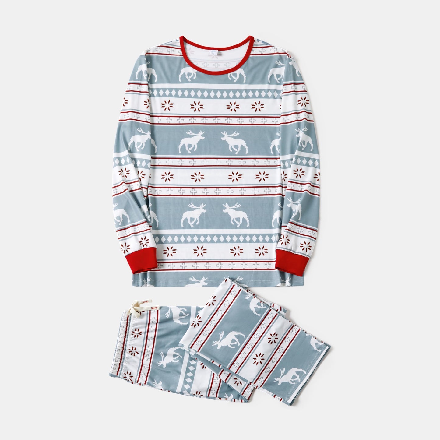 Iffei Christmas Pajamas For Family Matching Set Pj'S Traditional Print Top And Pants Pjs Sleepwear With Pocket 3-6 Months