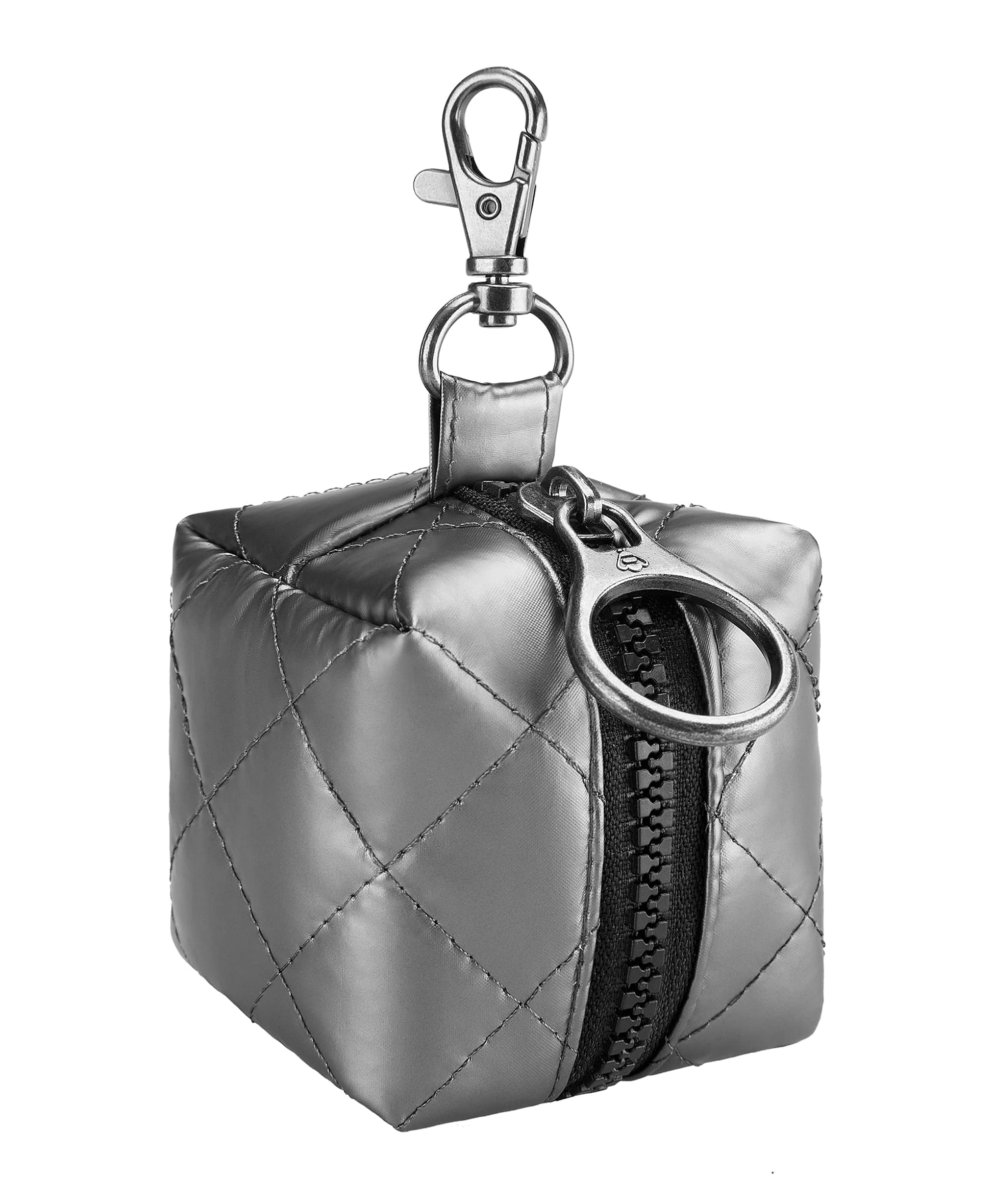 Humble-Bee Pacifier Pouch Case Fits 2 Pacifiers Bpa-Free Chic Design Quilted (Gunmetal)