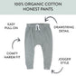Honestbaby Multipack Honest Pants Joggers Pull On 100% Organic Cotton For Infant Baby And Toddler, Boys, Girls, Unisex, Heather