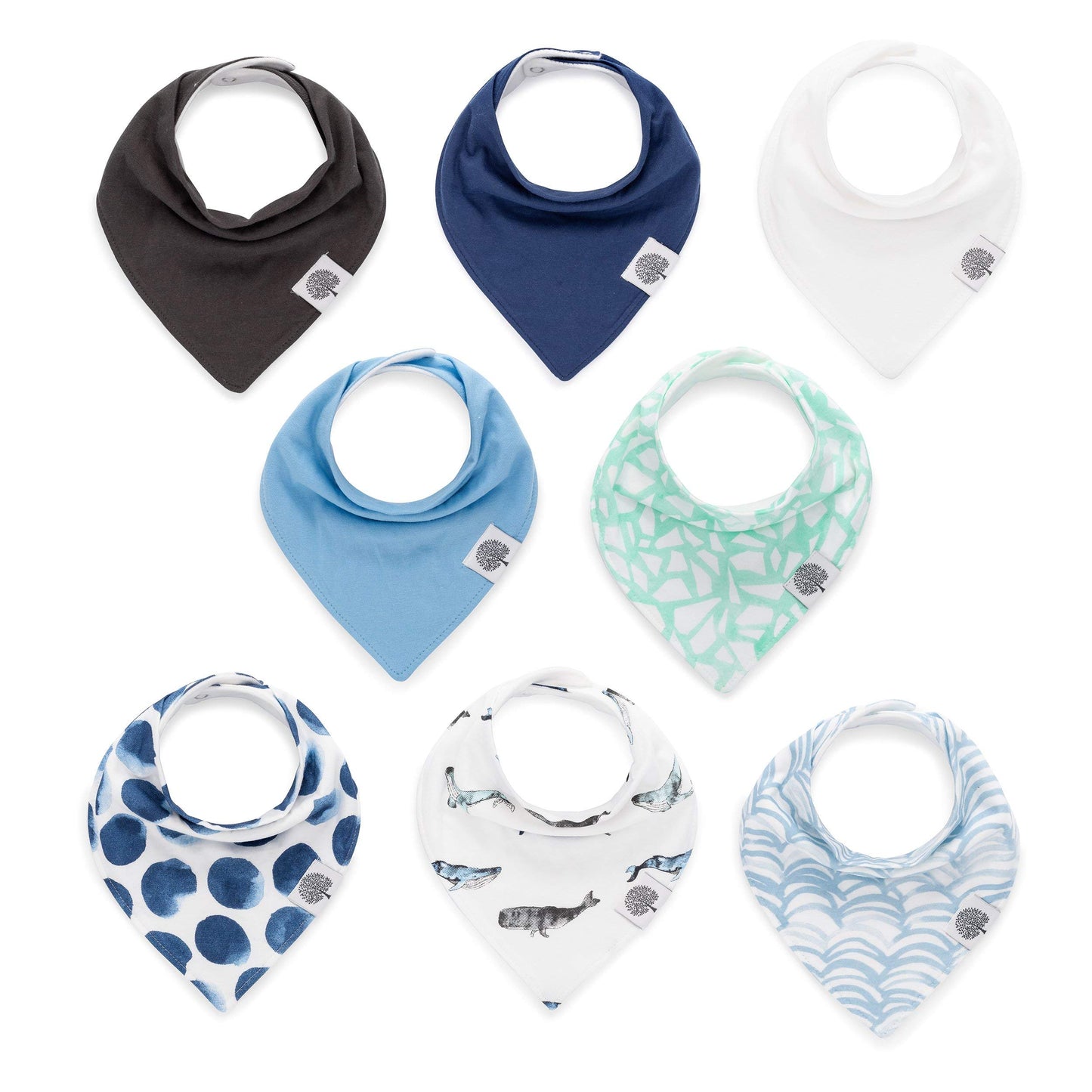 Parker Baby Bandana Drool Bibs 8 Pack Baby Bibs for Boys, Girls, Unisex - Soft & Stylish Teething Bibs for Babies