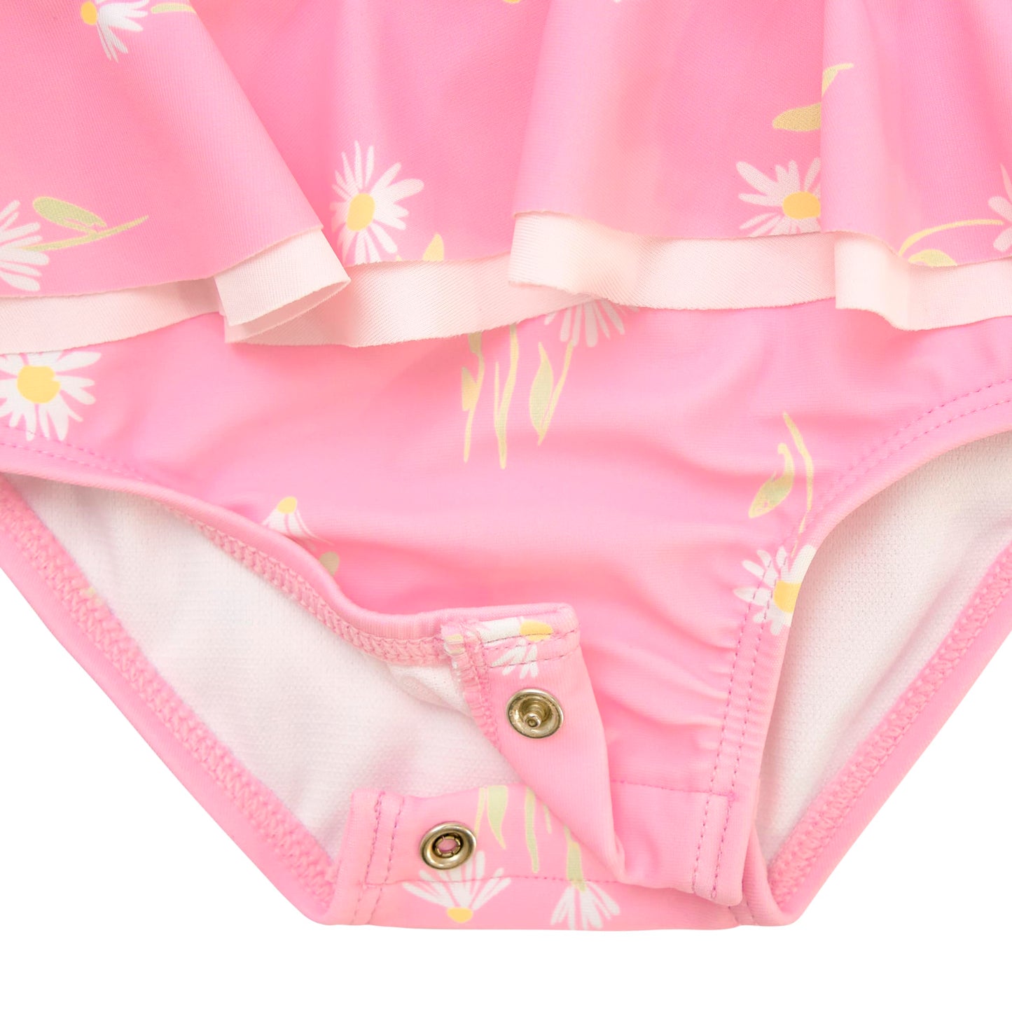 Gerber Girls' One-Piece Swimsuit, Pink Daises